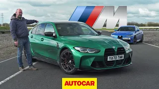 New BMW M3 Competition 'G80' vs 2021 Alfa Romeo Giulia Quadrifoglio review | Autocar