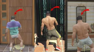 What If You Pee On Michael, Trevor & Franklin's House Door In GTA 5?