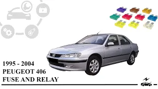 Fuse box diagram Peugeot 406 and relay with assignment and location