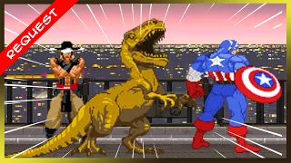 KUNG LAO VS CAPTAIN AMERICA - INTENSE FIGHT IN A BUILDING AT QUEENS! #mugen #ikemengo #extras