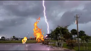 Lightning Strikes - Almost Struck by Lightning Compilation | Scary and Beautiful