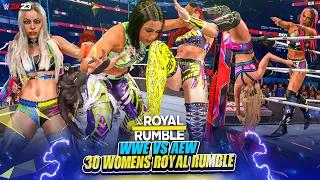 ⚡Wwe 2k23 : WWE vs AEW - 30 Women's Royal Rumble | New Attire's | Surprising Entrance | Full Match 💥