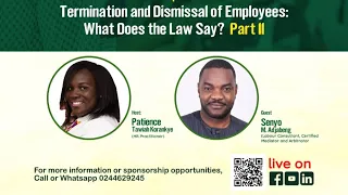 TERMINATION AND DISMISSAL OF EMPLOYEES: WHAT DOEST THE LAW SAY? PART II