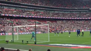 AFC WIMBLEDON V PLYMOUTH - LEAGUE 2 PLAY OFF FINAL - 30/05/16 - Adebayo Akinfenwa Penalty