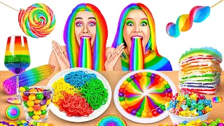 REGENBOGEN HACKS || Mystery Buttons Challenge! Pop It DIY's und Bastelarbeiten von 123 GO! FOOD