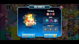 Hatching mythic “Chimaney” egg and levelling up to 100 in monster legends