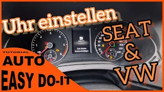 SEAT Uhr einstellen, VW Uhrzeit programmieren, How To Adjust The Time On A Seat