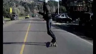 longboard downhill girl by damaged