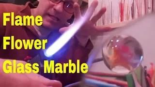 1-6-2021 - Glass marble making demonstration with George Pavliscak - delicate flower