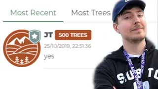 planting 500 trees to help MrBeast...