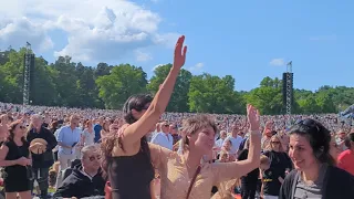 Swedes singing the National Anthem of Sweden in Stockholm Haga Parken in honour of Sweden’s B-day