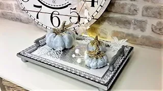 DIY - ГЛАМУРНЫЕ ТЫКВЫ СВОИМИ РУКАМИ...DIY- Easy Fabric Pumpkin Tutorial...