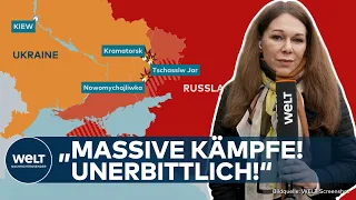 PUTINS KRIEG: „Massive, massive Kämpfe! Unerbittlich!“ - Russen setzten Ostukraine unter Druck