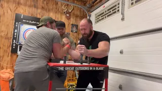 Intense armwrestling