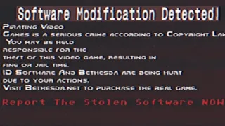 PS2 Doom II Anti-Piracy Screen