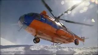 Heli Skiing down a Volcano in Russia