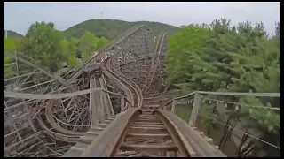 Knoebels Amusement Park Twister Roller Coaster.