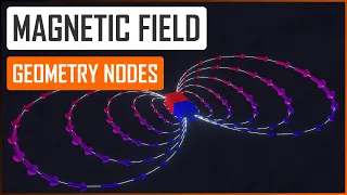 Procedural Magnetic Field Animation in Geometry nodes - Blender tutorial ENG