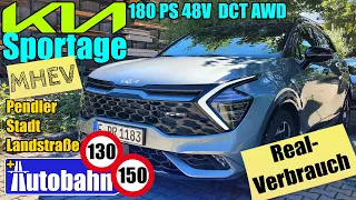 Real-Verbrauch Kia Sportage 1.6 T-GDI 48V AWD DCT (180 PS) - Pendler Stadt Landstraße Autobahn WLTP