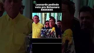 Leonardo pede voto pro Bolsonaro e faz todo mundo morrer de rir KKKK #shorts #bolsonaro #leonardo