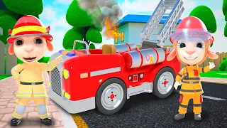 Two Firefighters | Real Heroes | The Best Professions | Cartoon for Kids | Dolly and Friends