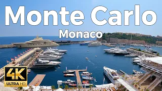 Monte Carlo, Monaco Walking Tour (4k Ultra HD 60fps) – With Captions