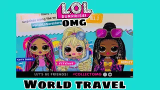 LOL SURPRISE OMG WORLD TRAVEL DOLLS FULL COLLECTION UNBOXING ✈️🌴❤️‍🔥