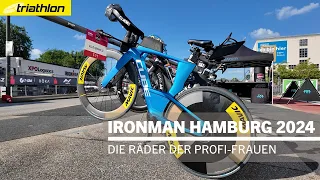Wechselzone der Profis: Die neuen Cockpits der schnellsten Frauen beim Ironman Hamburg 2024