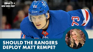 Rangers may need Matt Rempe against physical Panthers