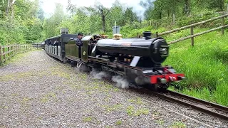 Ravenglass and Eskdale Railway, River Irt & River Esk passing Fisherground Halt.