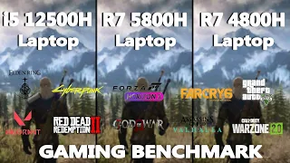 Intel i5 12500H vs Ryzen 7 5800h vs 4800H Gaming Benchmark Test in 2023 | #rtx3050 #laptop