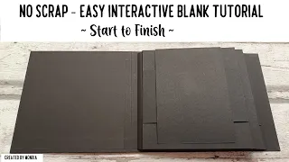 NO SCRAP BASE ALBUM | Easy Interactive BLANK  ALBUM TUTORIAL ~ Start to Finish ~ Scarpbook mini 2024