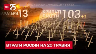 🛩❌Мінус 1 літак та 36 одиниць броньованої техніки. Втрати росіян на війні 20 травня - ТСН