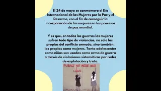 Día Internacional de las Mujeres por la Paz y el Desarme - 24 de mayo de 2023