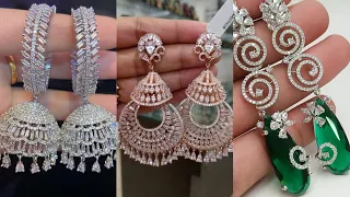 Beautiful Trendy Party Wear AD Earrings 2022😍❤️|| #jewelry #earringscollection #youtube  #adearrings