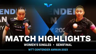 Mima Ito vs Sofia Polcanova | WS SF | WTT Contender Amman 2023