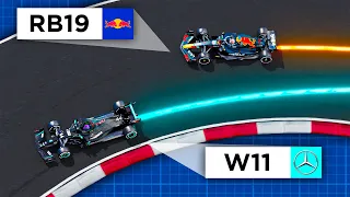 Fastest car in F1 history? - Mercedes 2020 vs Red Bull 2023  | 3D analysis