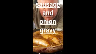 Sausages in onion gravy