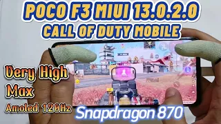 POCO F3 MIUI 13.0.2.0 Call of Duty Mobile Test Game | Battery And Temperature | Handcam