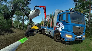 FS22 - Map Azura 001 🌲🚧🌲 - Forestry, Farming and Construction - 4K