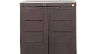Cello Novelty Compact Plastic 2 Door Cupboard with Shelf(Brown)