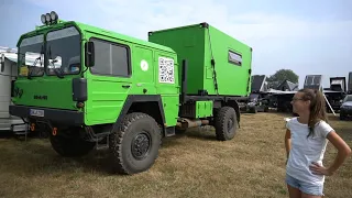 Die größten Wohnmobile 2020: Frau tauscht Wohnung gegen Monstercamper MAN KAT 4. Vanlife. Roomtour.