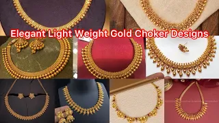 Latest Simple & Unique Gold Choker Necklace Designs For Girls | Gold Necklace Design 2022