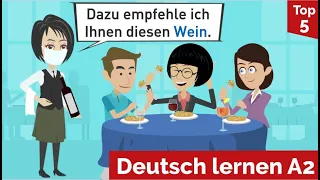 Deutsch lernen mit Dialogen | Niveau A2 | etwas im Café☕ oder Restaurant 🍽 bestellen | Sonderwünsche