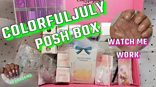 @colorfuljulystore Nail Art|Posh Box|Color Changing Charms Nail Look|#beginnerfriendly|#subscribe