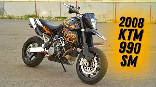 KTM 990 SM - жирный SUPERMOTO старой школы #ТУРБОобзор