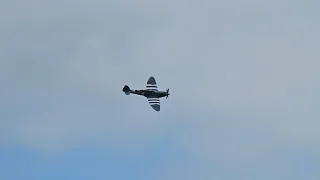 Spitfire Flypast, Horsted Keynes, Bluebell Railway, Southern at War, 01/06/24