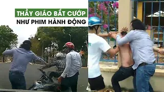 Thầy giáo đuổi bắt 2 tên giật dây chuyền giữa ban ngày như phim hành động