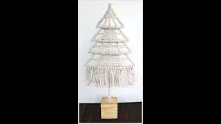 Let's make a BOHO Macrame Tree from a Dollar Tree Mop! #shorts #christmascrafts #christmasdiy