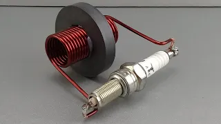 How to make 220v electricity energy from spark plug and copper wire 100%